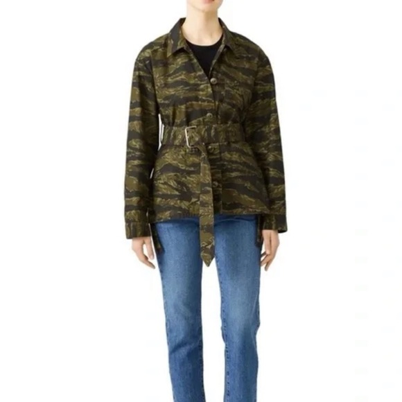Proenza Schouler- Camouflage Jacket with Removable Belt - Picture 2 of 10